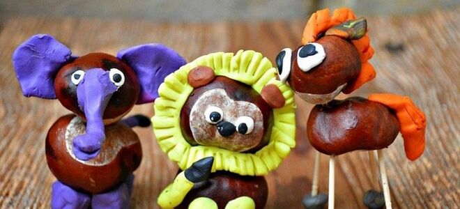 Поделки из каштанов своими руками: 100 идей